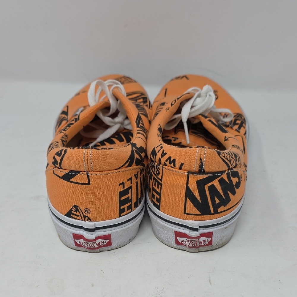 Vans Bold Orange and Black Graphic Sneakers Size 10 - Picture 4 of 6